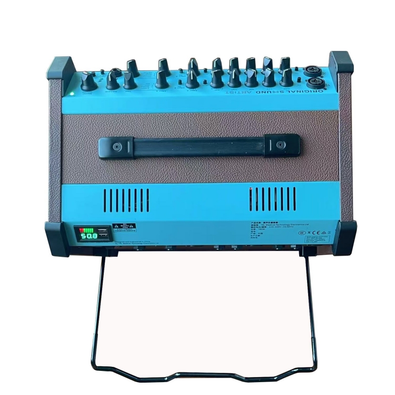 How does the universal musical instrument speaker provide an immersive audio experience for the audience?