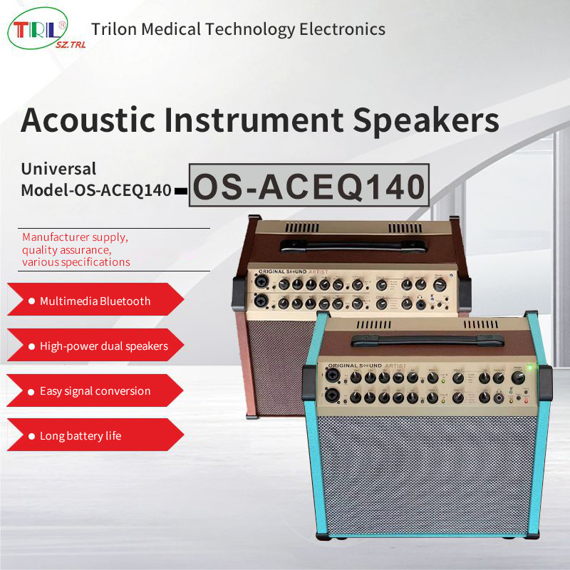 How do acoustic instrument speakers faithfully reproduce the natural tones of acoustic instruments like acoustic guitars?